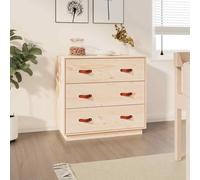 (Brown) vidaXL Sideboard Side Cabinet Home Organiser Storage Cupboard Solid Wood Pine