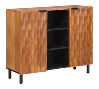 Sideboard Acacia Brown Finish 90 x 33 x 75 cm Solid Mango Wood