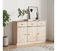 (brown) vidaXL Sideboard Storage Cupboard Side Cabinet Buffet ALTA Solid Wood Pine