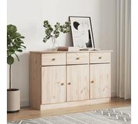 (brown) vidaXL Sideboard Storage Cupboard Side Cabinet Buffet ALTA Solid Wood Pine