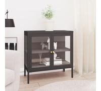 Vidaxl Sideboard Anthracite 70X35X70 Cm Steel And Glass
