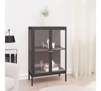 Vidaxl Sideboard Anthracite 75X35X105 Cm Steel And Glass