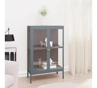 Vidaxl Sideboard Anthracite 75X35X105 Cm Steel And Glass