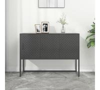vidaXL Sideboard Anthracite Steel Home Living Room Side Storage Cabinet Table