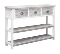 vidaXL Sideboard Antique Grey 108x30x76 cm Solid Paulownia Wood UK