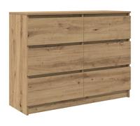 vidaXL Sideboard Artisan Oak 100x35x76 cm Engineered Wood storage cabinet