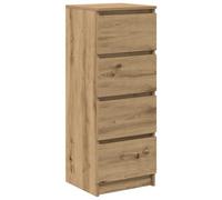vidaXL 4 Drawer Artisan Oak Sideboard - Size: 99 x 37.5 x 35cm - Brown - Wilko