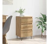 vidaXL Sideboard Artisan Oak 40 x 35 x 70 cm Engineered Wood and Iron