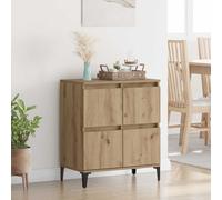 vidaXL Sideboard Artisan Oak 60 x 35 x 70 cm Engineered Wood and Iron