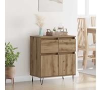 vidaXL Sideboard Artisan Oak 60 x 35 x 70 cm Engineered Wood and Iron