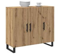 vidaXL Sideboard Artisan Oak 90 x 34 x 80 cm Engineered Wood, Dining Room, Modern Rectangular Sideboard, Durable Storage Unit, Functional Cabinet for Home Organization and Decor
