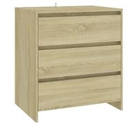 vidaXL Sideboard Bedroom Living Room Furniture Modern Storage Side Drawer Console Cabinet Highboard Buffet Sideboard Sonoma Oak Chipboard