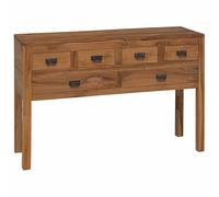 vidaXL Sideboard Beige 110 x 35 x 75.5 cm Solid Teak Wood, Living Room, Study, B