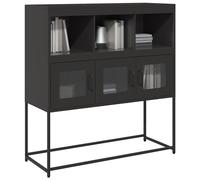 vidaXL Sideboard Black 100.5x39x107 cm Cold-rolled Steel