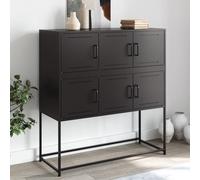 vidaXL Sideboard Black 100.5x39x107 cm Steel