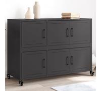 vidaXL Sideboard Black 100.5x39x72 cm Steel