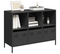 vidaXL Sideboard Black 101.5x39x73.5 cm Cold-rolled Steel