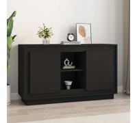 (black) vidaXL Sideboard Cabinet Cupboard Side Cabinet Home Organiser Engineered Wood