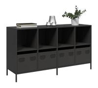 Vidaxl Sideboard Black 135X39X73.5 Cm Cold-Rolled Steel