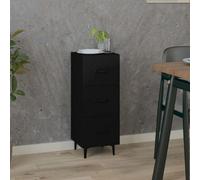 Vidaxl Sideboard Black 34.5X34X90 Cm Engineered Wood