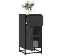 vidaXL Sideboard Black 35.5x35x76 cm Engineered Wood and Metal storage cabinet