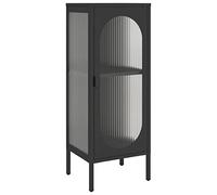 vidaXL Sideboard Black 40x35x105 cm Glass and Steel