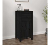 vidaXL Sideboard Black 40x35x80 cm Solid Wood Pine LSO UK