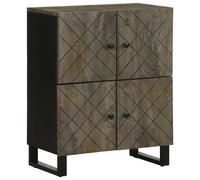 vidaXL Sideboard Black 60x33x75 cm Solid Wood Mango, storage cabinet, sideboard
