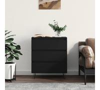 vidaXL Sideboard Storage Cabinet Cupboard Side Cabinet Black Engineered Wood