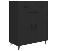 vidaXL Sideboard Black 69.5X34X90 Cm Engineered Wood, Black