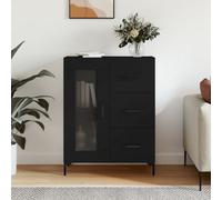 vidaXL Sideboard Black 69.5X34X90 Cm Engineered Wood, Black