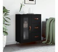vidaXL Sideboard Black 69.5X34X90 Cm Engineered Wood, Black