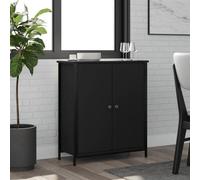 Vidaxl Sideboard Black 70X30X80 Cm Engineered Wood