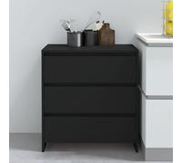 Vidaxl Sideboard Black 70X41X75 Cm Engineered Wood, Black