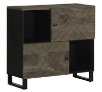 Sideboard Black 80x33x75 cm Solid Wood Mango storage cabinet vidaXL