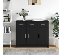 vidaXL Sideboard Black 91x28x75 cm Engineered Wood NEW