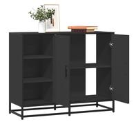 vidaXL Sideboard Black 92x35x76 cm Engineered Wood