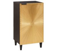 vidaXL Sideboard Black and Gold 40 x 33 x 75 cm Solid mango wood