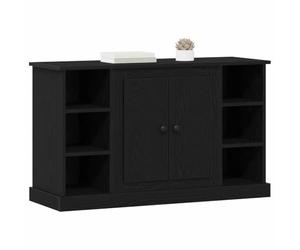 vidaXL Sideboard Black Oak 100 x 35.5 x 60 cm Engineered Wood, Rustic Sideboard Storage, Durable Wooden for Living Room, Compact Solution, Multi-Shelf Dining Organizer
