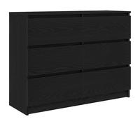 vidaXL Sideboard Black Oak 100x35x76 cm Engineered Wood storage cabinet