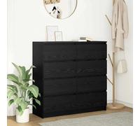 vidaXL Sideboard Black Oak 100x35x99 cm Engineered Wood