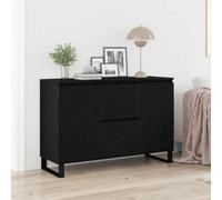 Vidaxl Sideboard Black Oak 101.5 X 35 X 70 Cm Engineered Wood