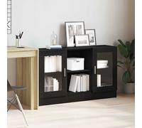 vidaXL Sideboard Black Oak 120 x 30.5 x 70 cm Engineered Wood