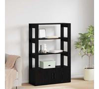 vidaXL Sideboard Black oak 30 x 80 x 119.5 cm Engineered wood