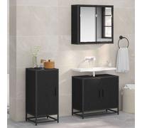 vidaXL Sideboard Black oak 35 x 35.5 x 76 cm Engineered wood