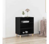 Sideboard Black Oak 57x35x70cm Engineered Wood Minimalist Storage Console Unit