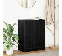 Vidaxl Sideboard Black Oak 57X34X76 Cm Engineered Wood