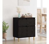 VidaXL Sideboard Black Oak 60 X 35 X 70 Cm Engineered Wood