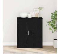 Vidaxl Sideboard Black Oak 60X31X70 Cm Engineered Wood