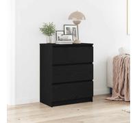 vidaXL Sideboard Black Oak 60x35x76 cm Engineered Wood